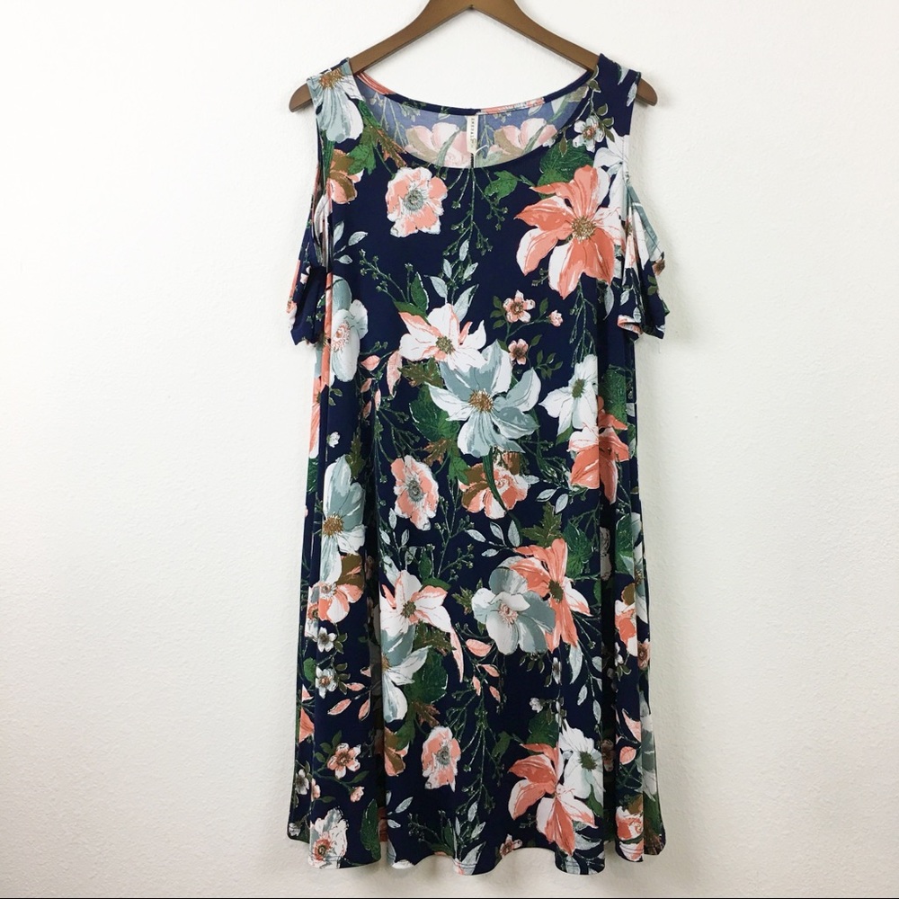 | Emerald | Boutique Cold Shoulder Tunic Dress